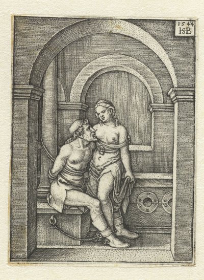 Pero allaite Cimon enchaîné en prison (Caritas Romana) - Hans Sebald Beham