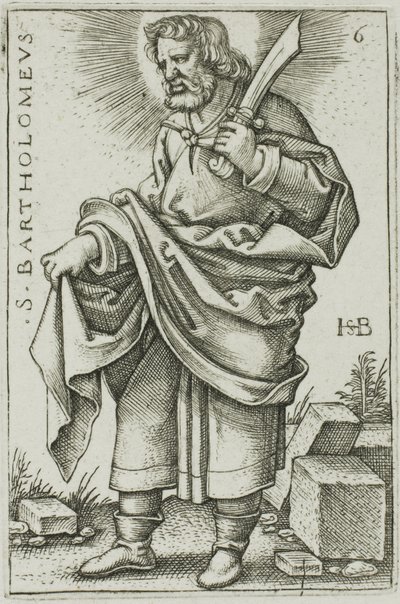 Saint Barthélemy, planche 6 de Les Douze Apôtres - Hans Sebald Beham