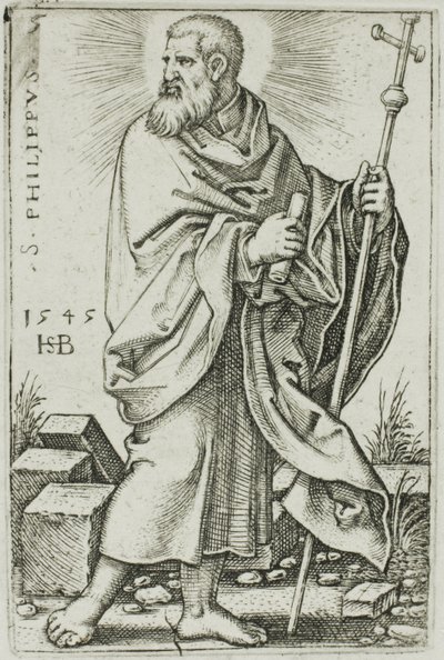 Saint Philippe, planche 5 des Douze Apôtres - Hans Sebald Beham