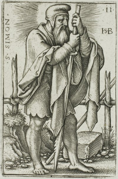 Saint Simon, planche 11 des Douze Apôtres - Hans Sebald Beham