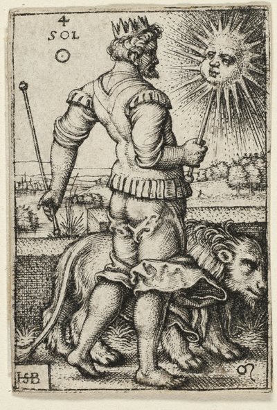 Soleil, planche quatre de Les Sept Planètes avec les Zodiacs - Hans Sebald Beham