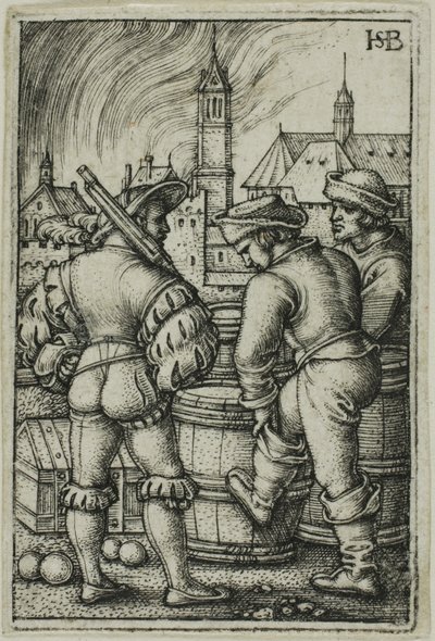 Le garde près des tonneaux de poudre - Hans Sebald Beham