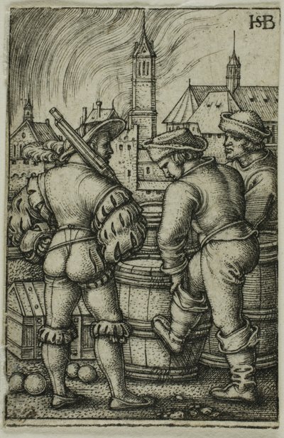 Le garde près des tonneaux de poudre - Hans Sebald Beham