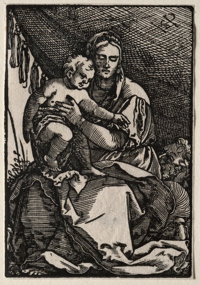 La Sainte Famille sous une tente - Hans Sebald Beham
