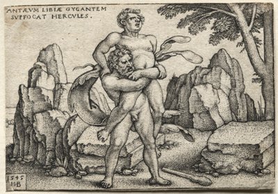 Hercule écrasant Antée - Hans Sebald Beham
