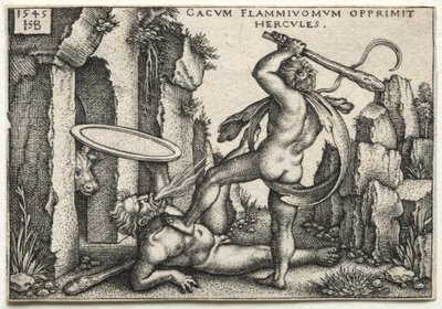 Hercule tuant le géant Cacus - Hans Sebald Beham