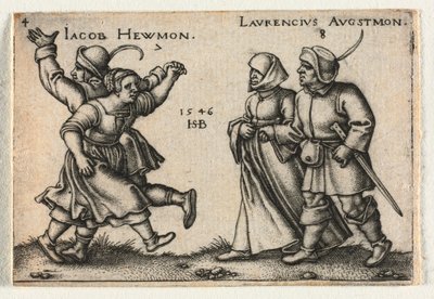 Le mariage paysan ou les douze mois : 7 Jacob Hewmon 8-Laurencius Augstmon - Hans Sebald Beham