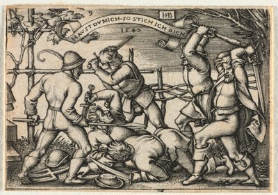 Le Mariage paysan ou les Douze Mois: No. 9 - Hans Sebald Beham