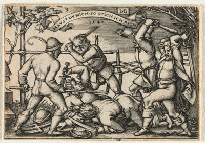 Le mariage paysan ou les Douze Mois : n° 9, 1547 - Hans Sebald Beham