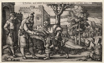 Le fils prodigue : Départ du fils prodigue - Hans Sebald Beham