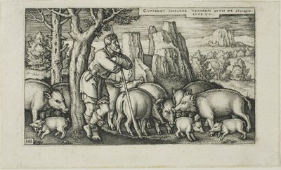 Le Fils Prodigue avec les Cochons, planche trois de L