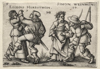 Le mariage villageois : Egidius Herbstmon / Simon Weimon - Hans Sebald Beham