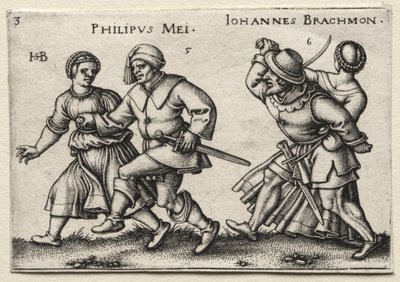 Le mariage villageois : Philipus Mei / Johannes Brachmon - Hans Sebald Beham