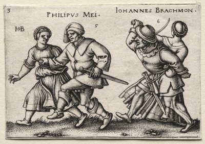 Le Mariage au village : Philipus Mei Johannes Brachmon - Hans Sebald Beham