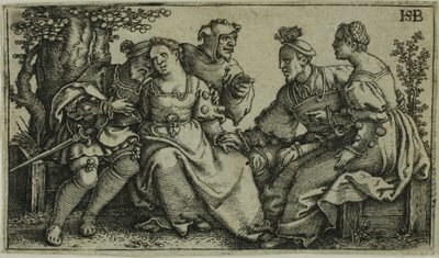 Deux Couples et le Bouffon - Hans Sebald Beham