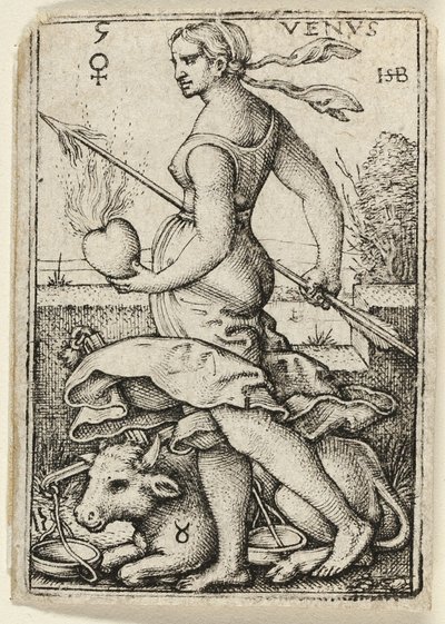 Vénus, planche 5 du livre Les sept planètes et les zodiaques - Hans Sebald Beham