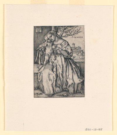 Vierge et Enfant avec perroquet - Hans Sebald Beham