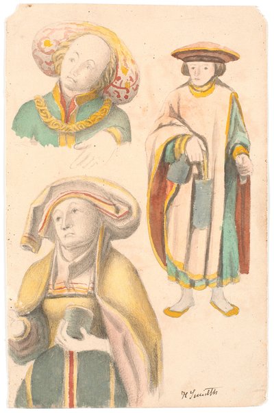 Étude avec trois figures d