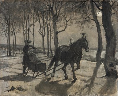 Le traîneau à Fussingø - Hans Smidth