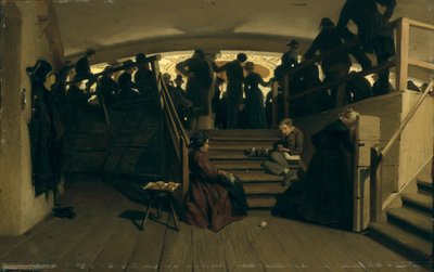 Dans la galerie du Théâtre d