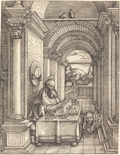 Saint Jérôme écrivant - Hans Springinklee