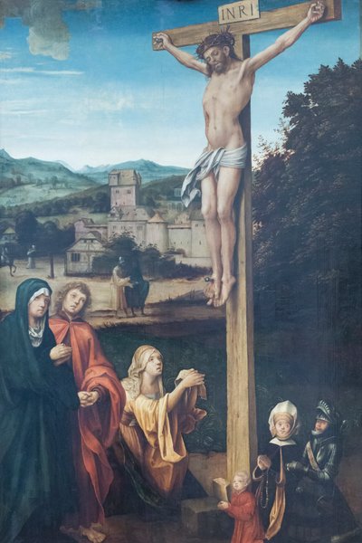 Christ crucifié avec Marie, saint Jean, sainte Marie-Madeleine et des patrons - Hans Suess Kulmbach