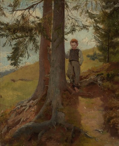 Jeune paysan à la lisière de la forêt - Hans Thoma