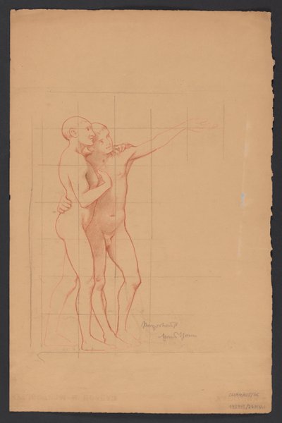 Deux jeunes hommes nus s