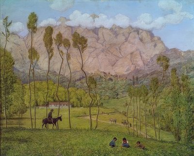 Paysage près de Carrare. Vers 1910 - Hans Thoma