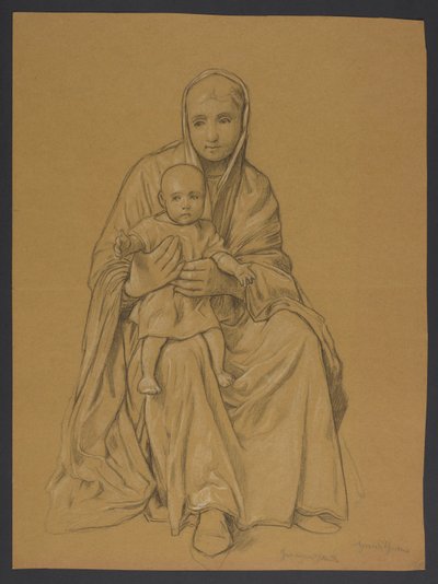 Marie avec Jésus sur ses genoux - Hans Thoma