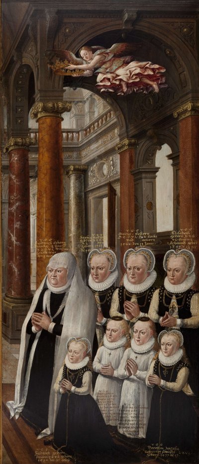 La famille de Julius de Brunswick-Lunebourg et Hedwig de Brandebourg. Aile du retable-épitaphe - Hans Vredeman de Vries