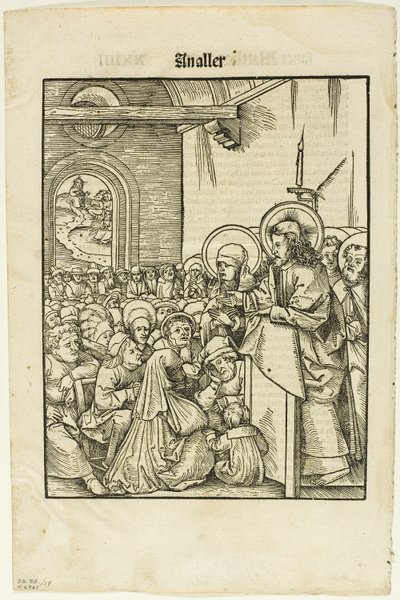 Le Christ prêchant, tiré de Leben Jesu Christi, planche 19 de Gravures sur bois tirées de livres du XVIe siècle - Hans Wechtlin I