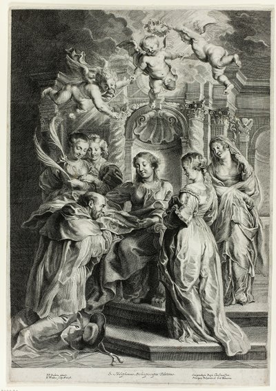 Saint Ildefonso devant la Vierge - Hans Witdoeck