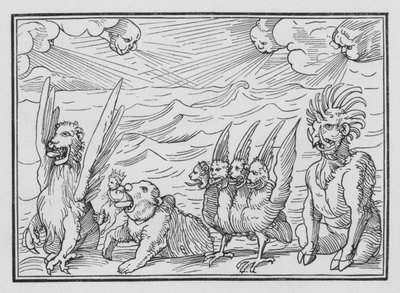 La vision des quatre bêtes de Daniel, Daniel VII, 3 - Hans after Holbein the Younger