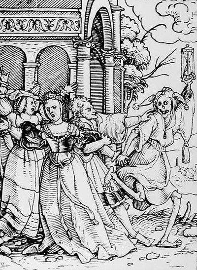 La mort et le courtisan, de La Danse macabre, gravé par Hans Lutzelburger, c.1538 - Hans after Holbein the Younger
