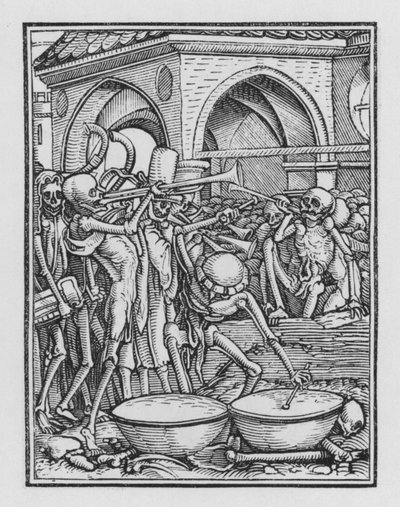 La Danse Macabre de Holbein : Un Cimetière - Hans after Holbein the Younger
