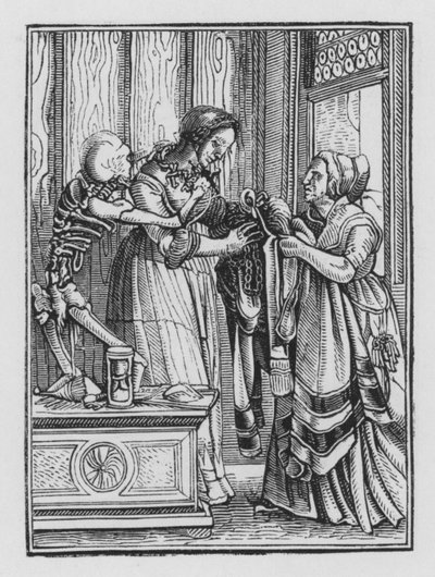 La Danse Macabre de Holbein : La Comtesse - Hans after Holbein the Younger