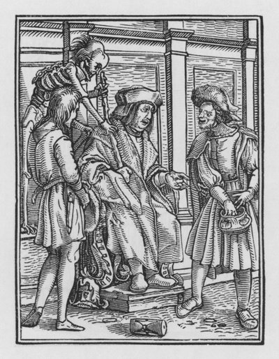 La Danse Macabre de Holbein : Le Juge - Hans after Holbein the Younger