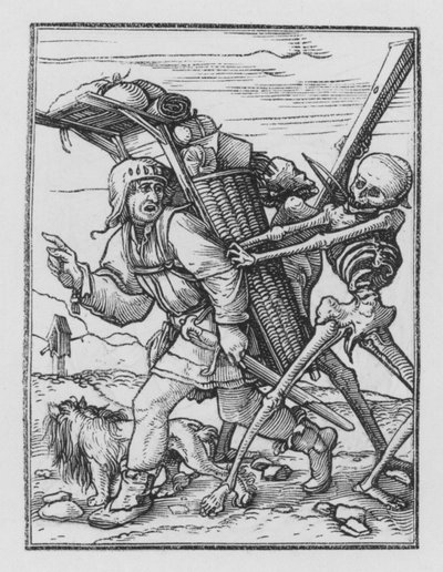 La Danse Macabre de Holbein : Le Colporteur - Hans after Holbein the Younger
