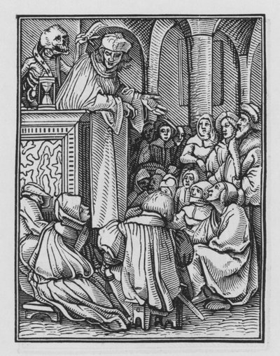 La Danse Macabre de Holbein : Le Prédicateur - Hans after Holbein the Younger