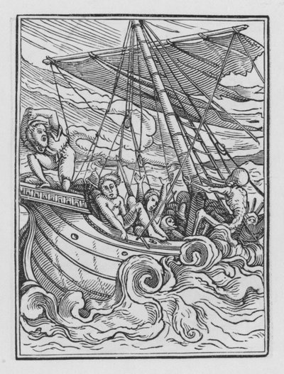 La Danse Macabre de Holbein : Le Navire dans une Tempête - Hans after Holbein the Younger