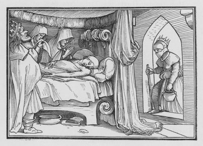 Jéroboam envoie sa femme déguisée pour interroger le prophète Ahija, 1 Rois XIV, 12 - Hans after Holbein the Younger