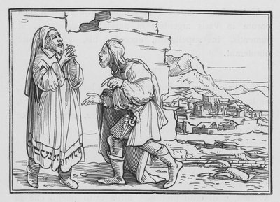 Néhémie pleure, jeûne et prie, Néhémie I, 3 - Hans after Holbein the Younger