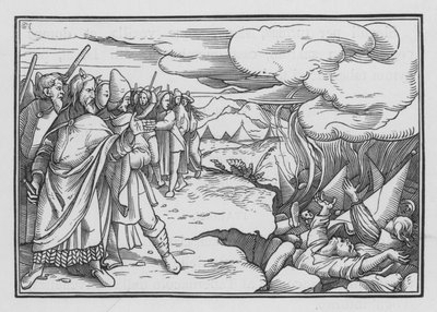 La Rébellion de Koré, Dathan et Abiram, Nombres XVI, 33 - Hans after Holbein the Younger