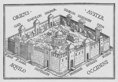 La vision des eaux saintes, Ézéchiel XLVII, 1 - Hans after Holbein the Younger