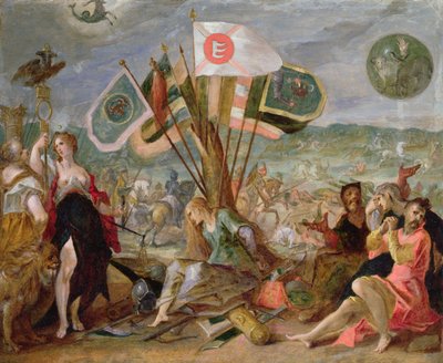 Allégorie des guerres turques : La Bataille de Hermannstadt - Hans von Aachen