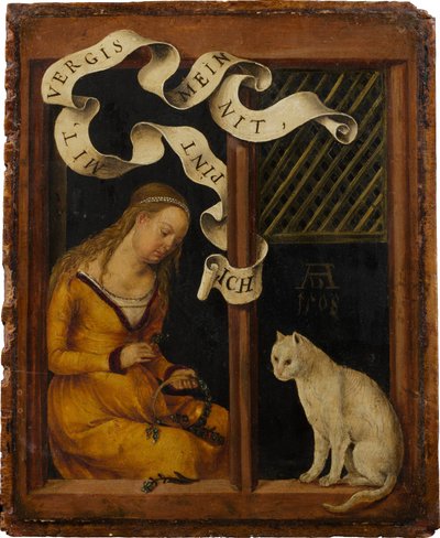 Une fille fait une couronne - Hans von Kulmbach