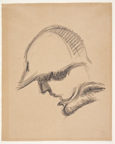 Tête de femme avec casquette en profil vers la gauche - Harald Giersing