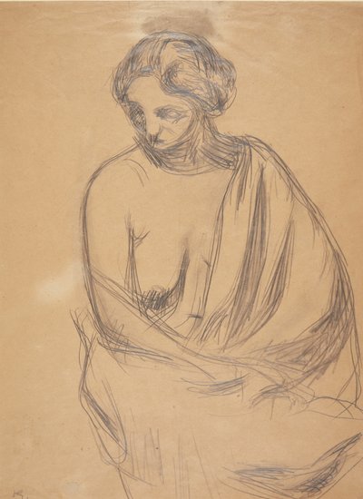 Modèle féminin assis - Harald Giersing