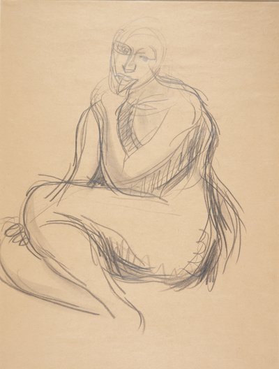 Modèle féminin assis - Harald Giersing